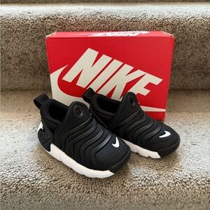 Nike Kids Black and White Slip-On Sneakers